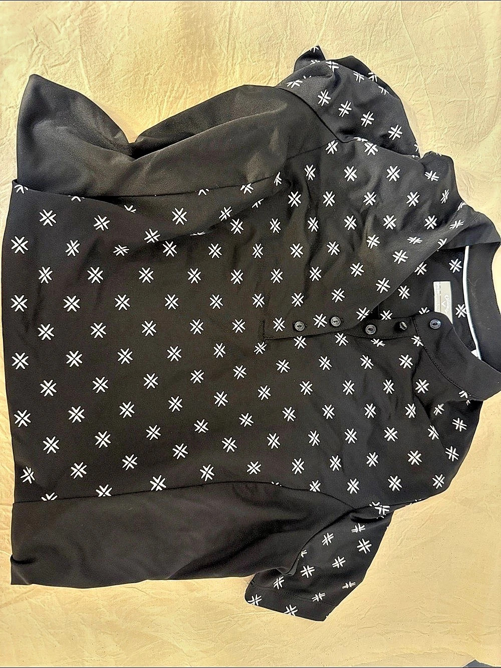 Milly Printed Button Down Shirt in Black & White